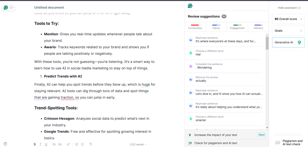 Grammarly, Writing Evaluation Ai Tool